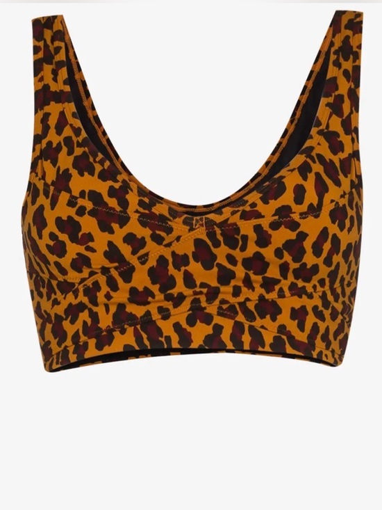 Varley Kellam Leopard Print Sports Bra Medium Support Size Small Activewear